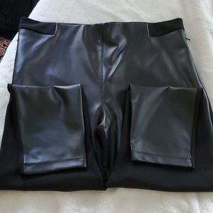 Betabrand black pleather pants XL